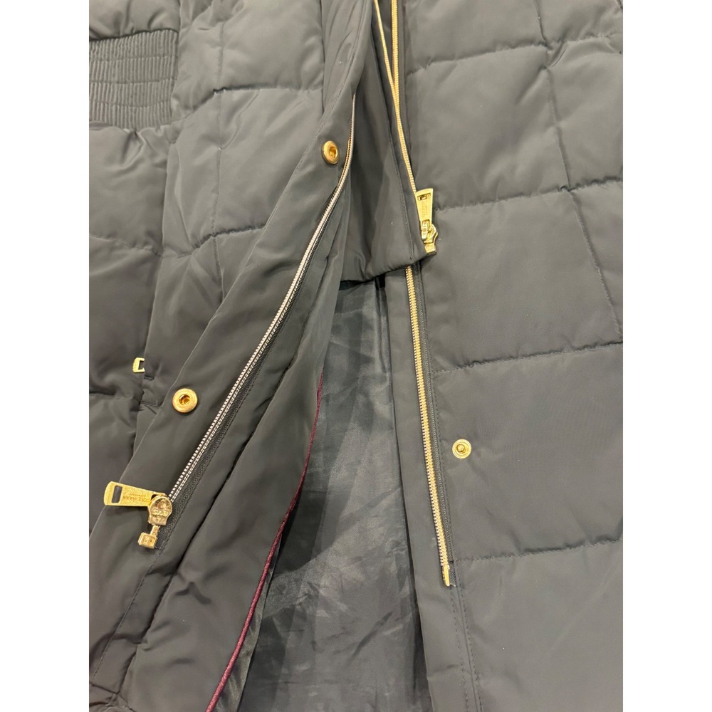 Cole Haan Signature Women's 32" Signature Hooded Taffeta Down Coat Green Small - Picture 3 of 10